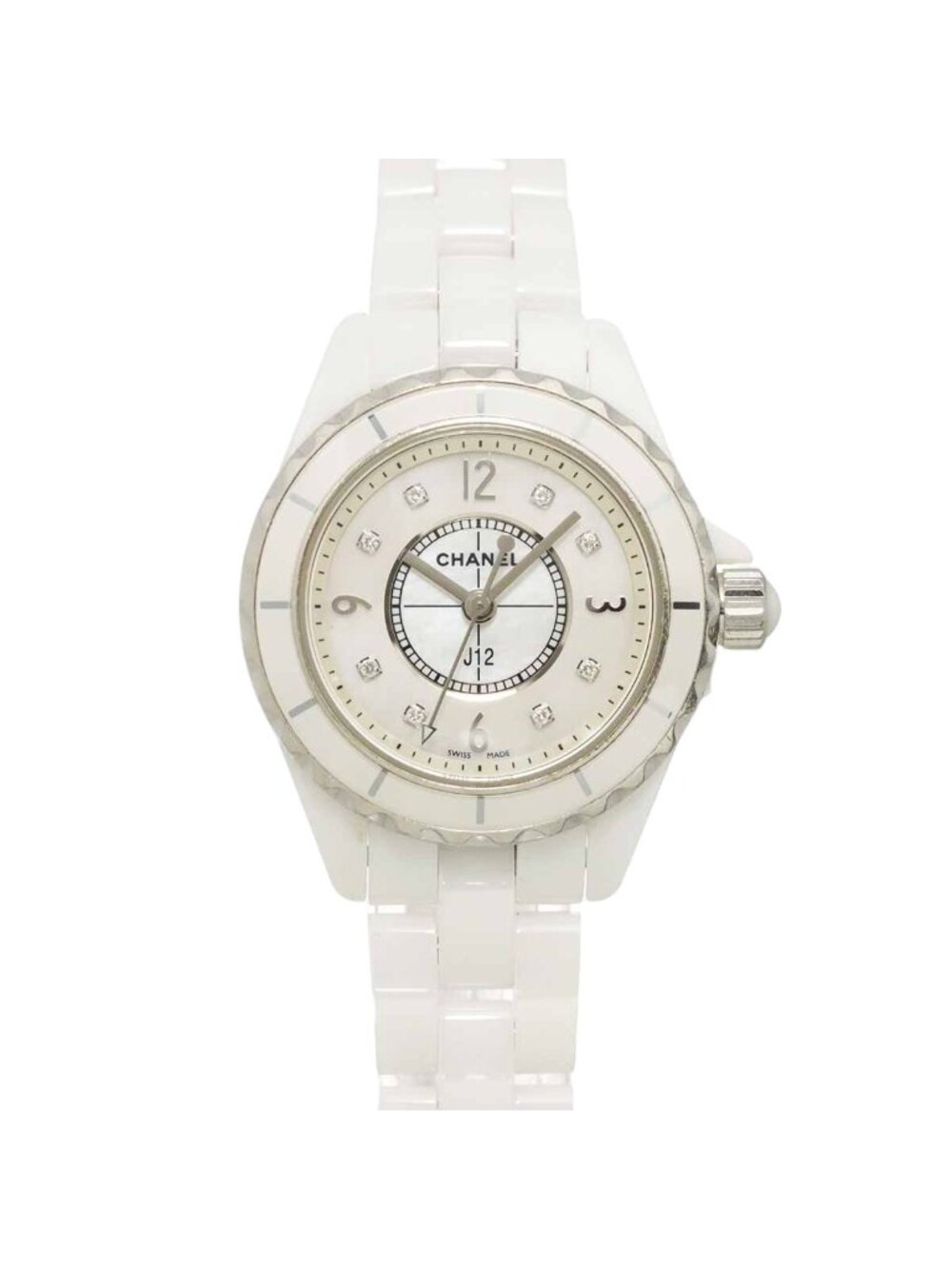 Chanel 29 Watch Diamond White Shell Ceramic Quartz